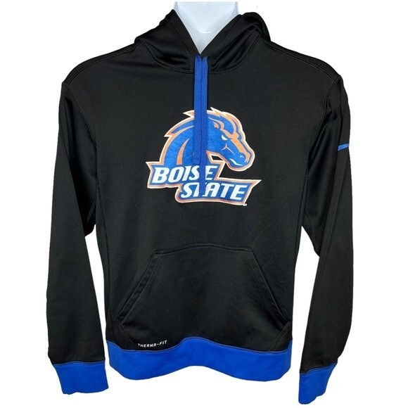 Nike Boise State Broncos Hoodie sz S * Thermafit Fleece Lined Hooded Sweatshirt - Picture 1 of 6